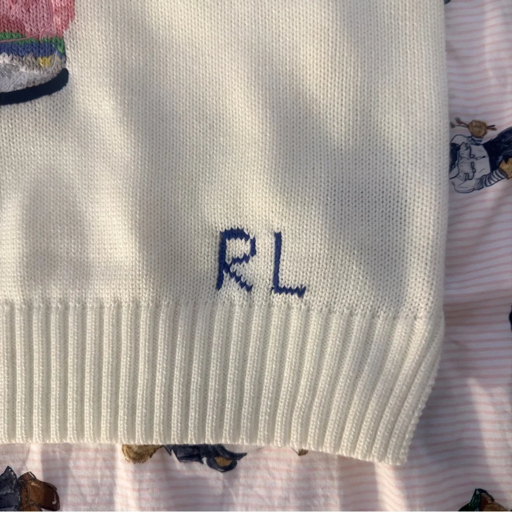 Ralph Lauren Bear Crewneck Sweater - Picture 3 of 3